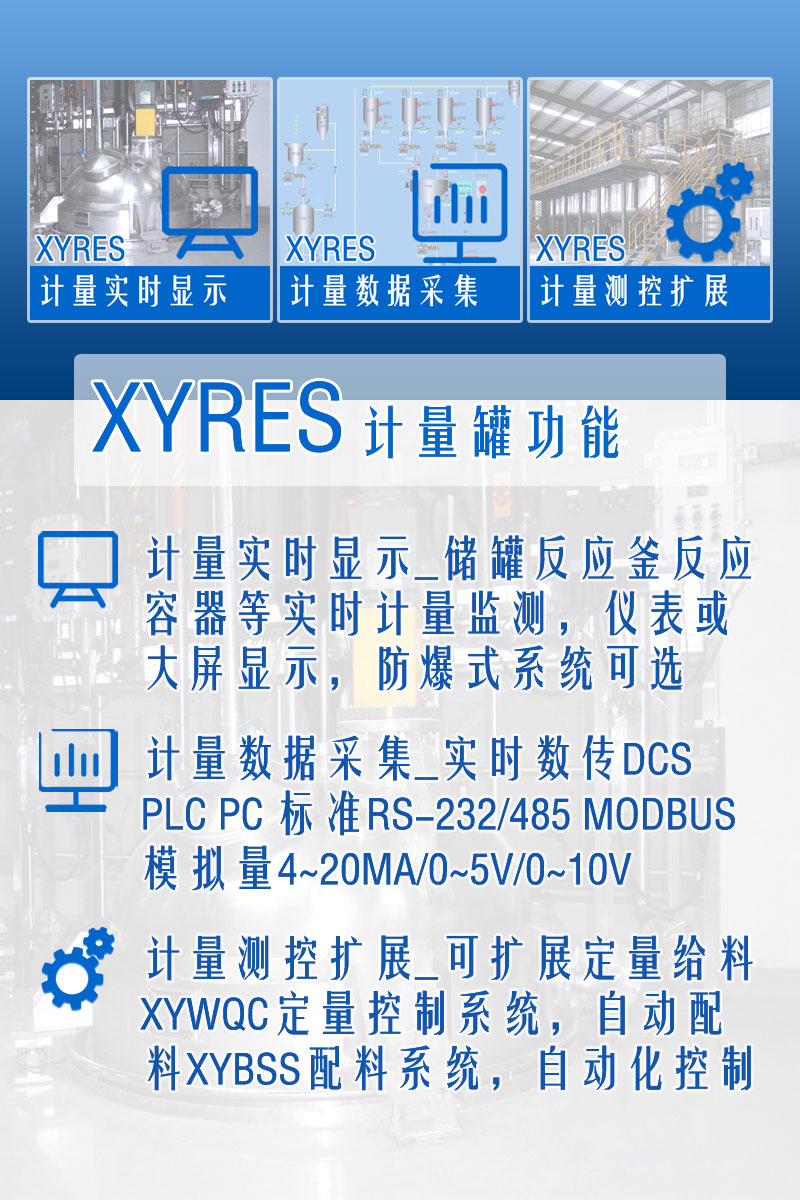 XYRES電子稱重式計量罐系統 功能