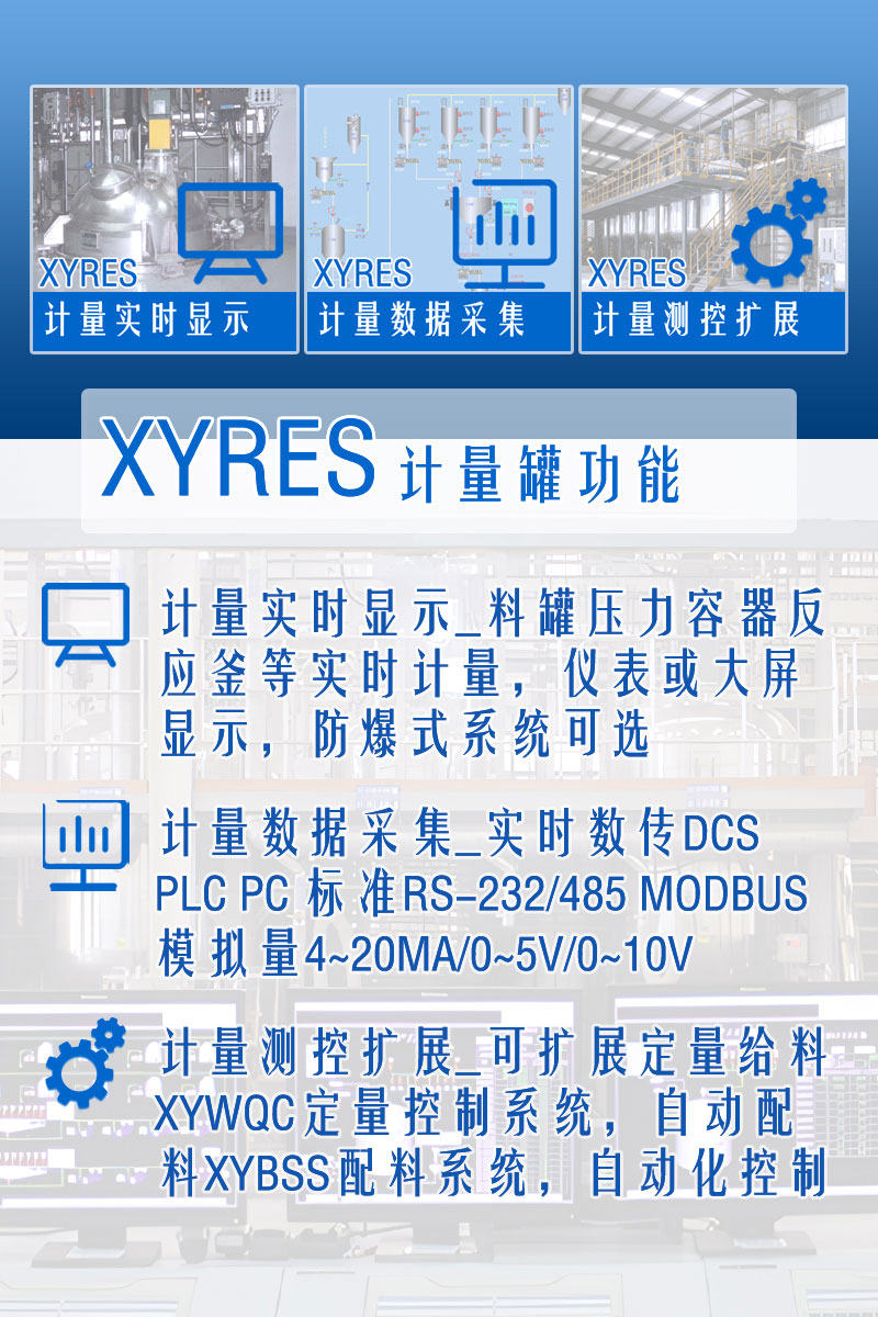 XYRES電子稱重式計(jì)量罐系統(tǒng) 功能