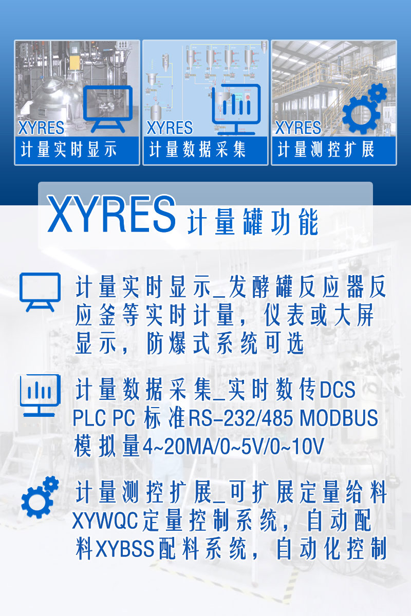 XYRES電子稱重式計量罐系統 功能