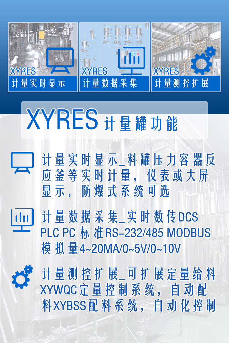 XYRES電子稱重式計(jì)量罐系統(tǒng) 功能