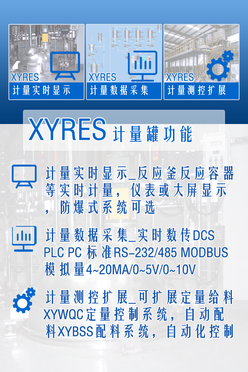 XYRES電子稱重式計量罐系統 功能