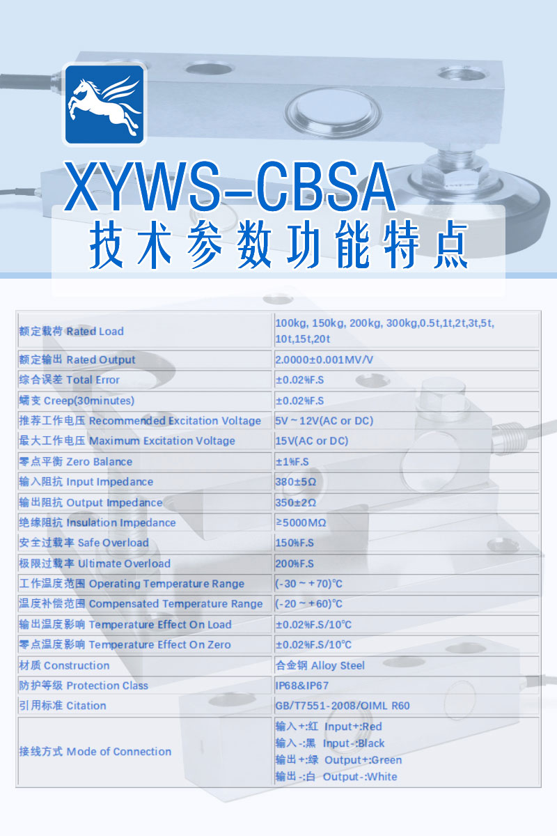 XYWS-CBSA 技術(shù)參數(shù)