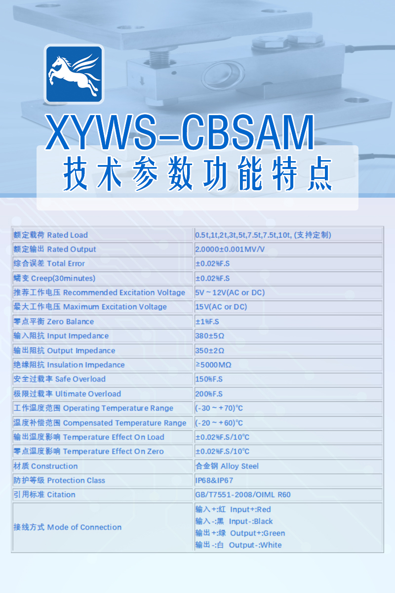 XYWS-CBSAM 技術參數