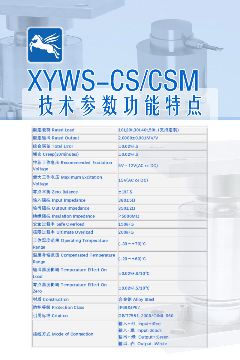 XYWS-CS 技術(shù)參數(shù)