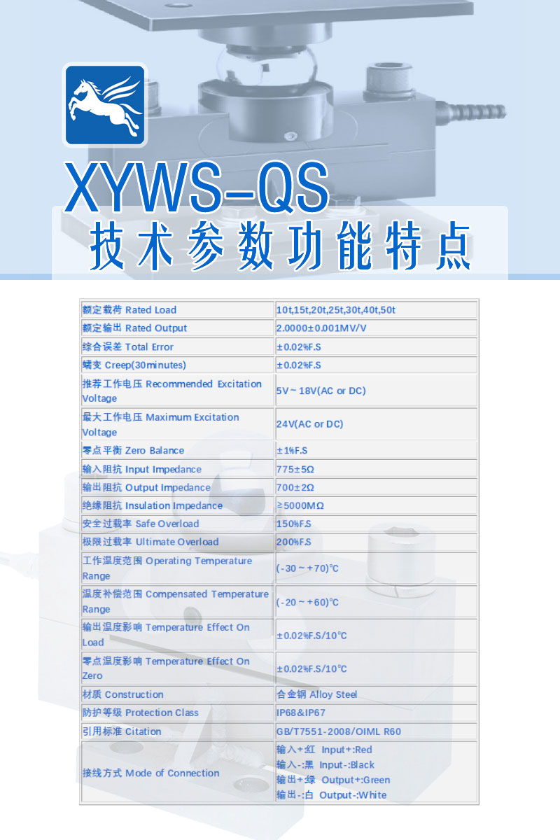 XYWS-QS 技術參數