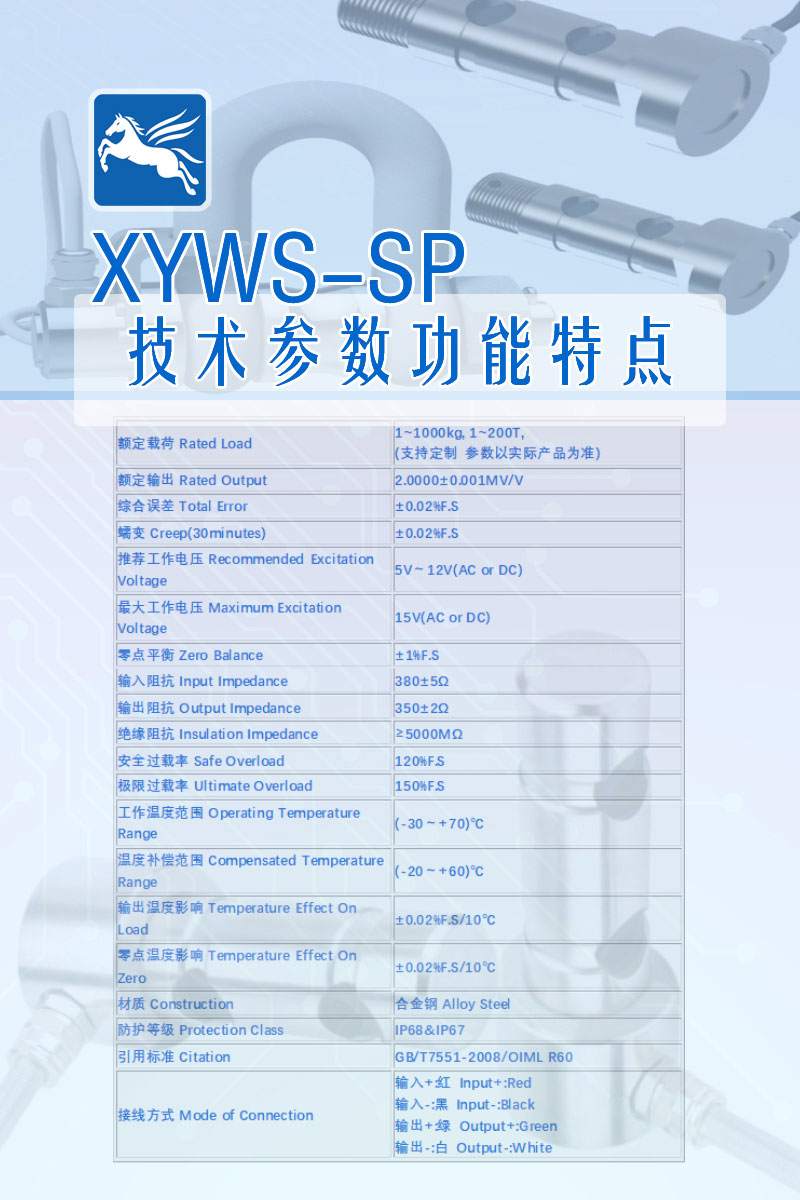 XYWS-SP 技術參數